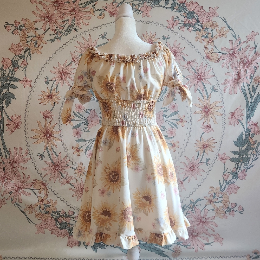 Liz Lisa Sunflower Floral Print Onepiece Dress Vintage Y2k Iconic Gyaru Gal Mori - Picture 7 of 12